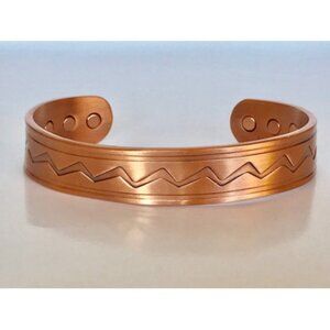 "Mountain Top" Solid Handmade Copper Cuff Bracelets